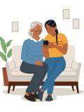 flat-design-young-people-helping-elderly-illustration_23-2150159840